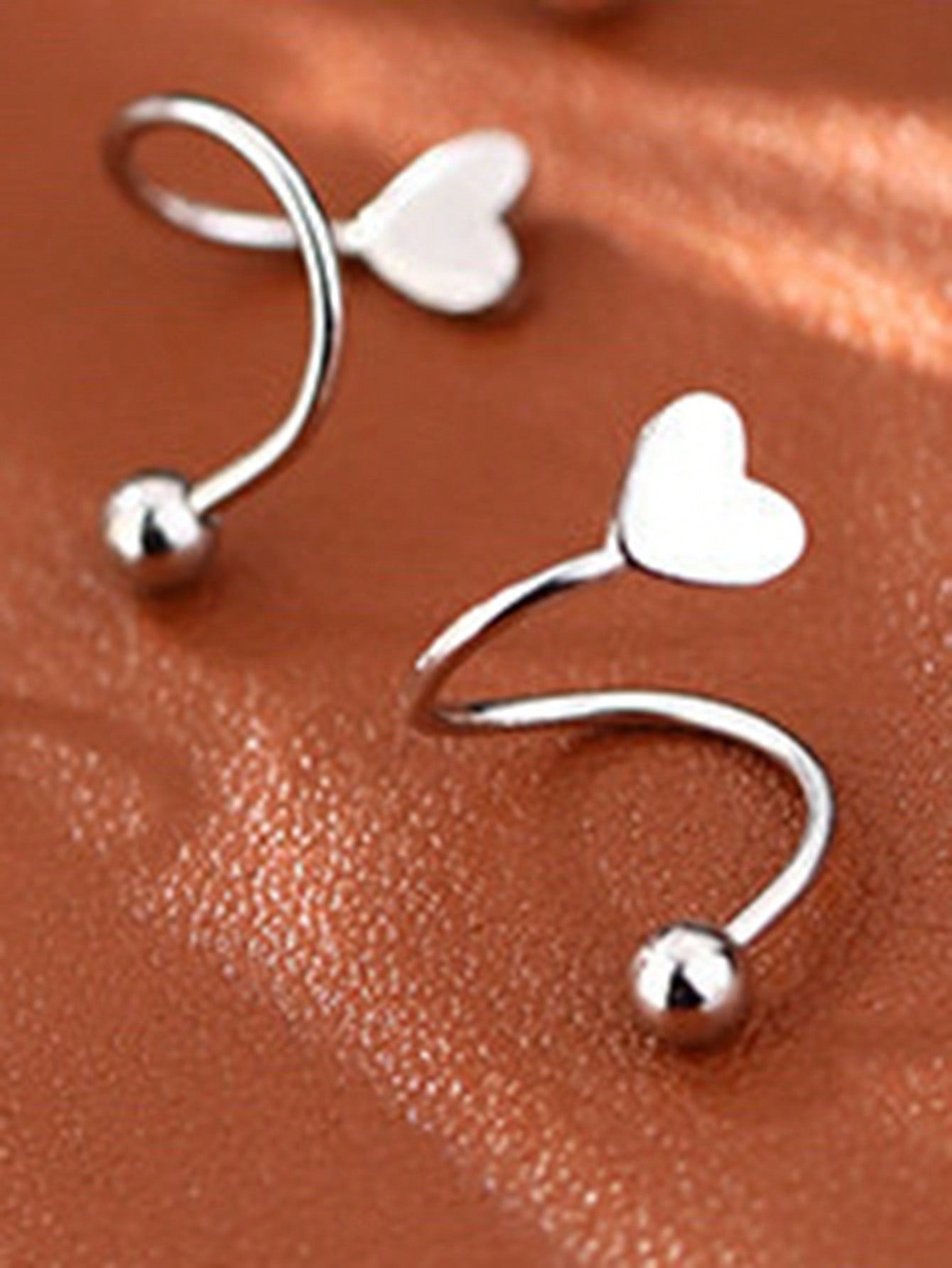 Pure Silver Spiral Heart Shaped Stud Earrings For Women Trendy versatile design Suitable For Sleep Party Wear Great Gift For Festival Daily Wear - La Veliere