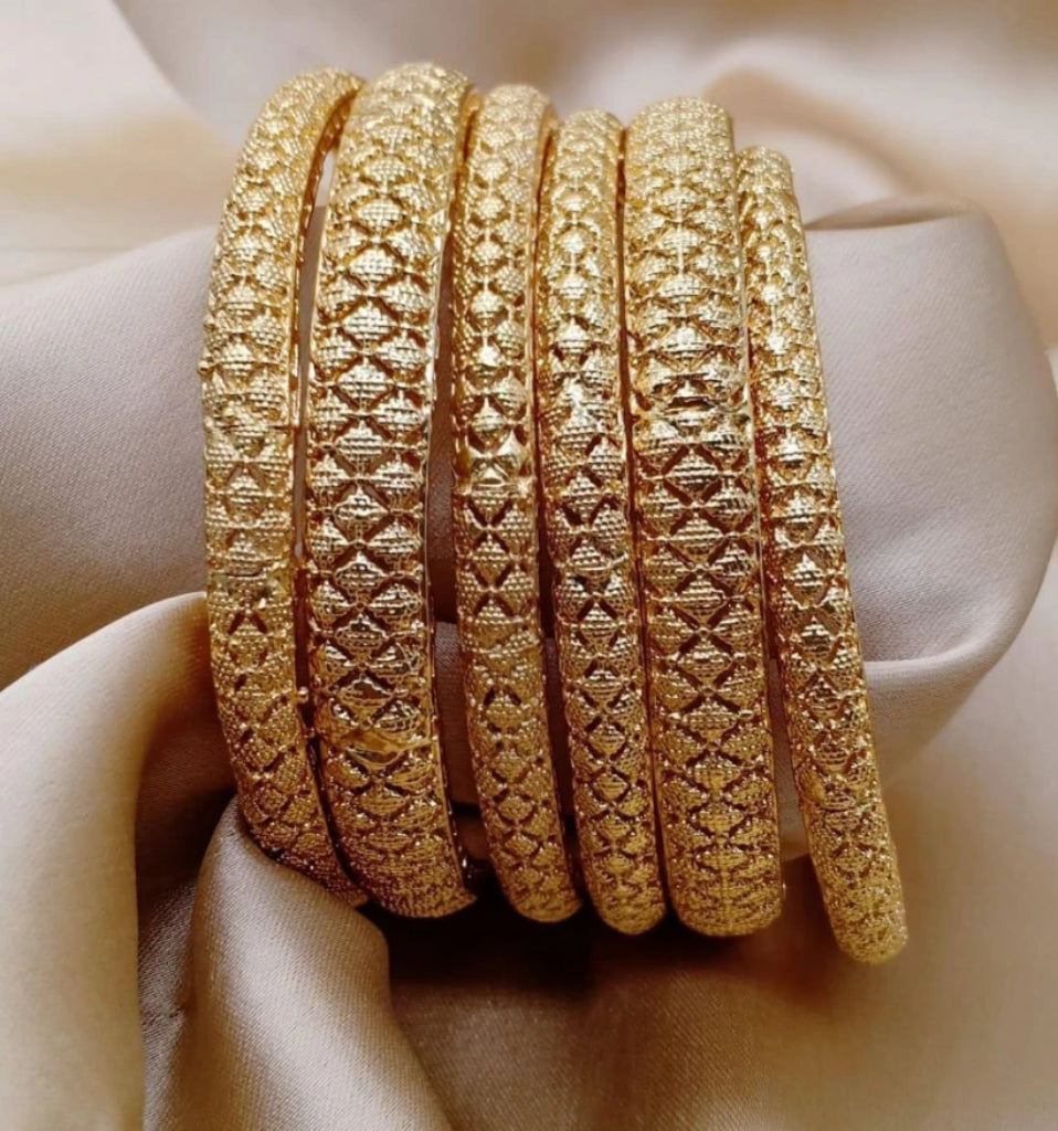 Gold Plated Brass Bangles - La Veliere