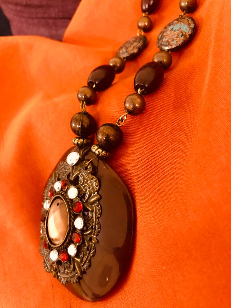 Bohemian Beaded long Necklace pendant - La Veliere