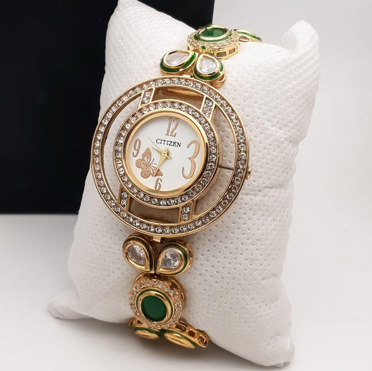 American Diamonds Embellished Fashion Bracelet Watch for Women - Citizen - La Veliere