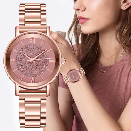 Women Watches 2020 Luxury Diamond Rose Gold Ladies Wrist Watches Magnetic Women Bracelet Watch For Female Clock Relogio Feminino - La Veliere