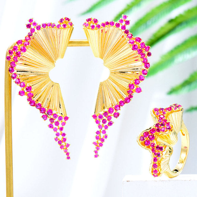 New Trendy Luxury 2PC Earring Sets Jewelry Set For Women - La Veliere