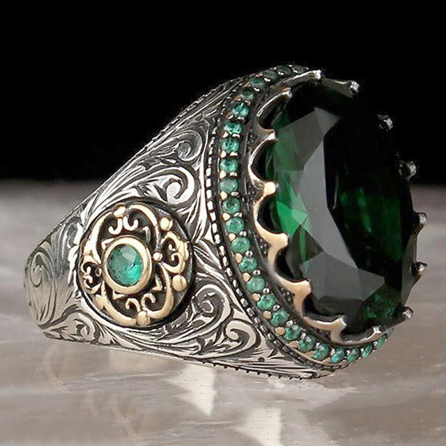 Retro Handmade Turkish Signet Ring For Men - La Veliere